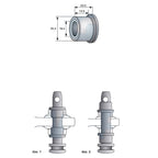 Oberlenker Reduzierhülse Reduzierbuchse Kat 1-2 / 25,4mm auf 19,4mm