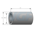 Oberlenker Reduzierhülse Kat 2-3 / 51mm  Reduzierbuchse