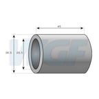 Unterlenker Reduzierbuchse Kat 2-3 45mm Hülse