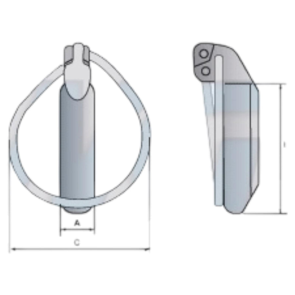 Klappstecker Unterlenker Kat 2 11x58mm mit Kette Spezial Splint