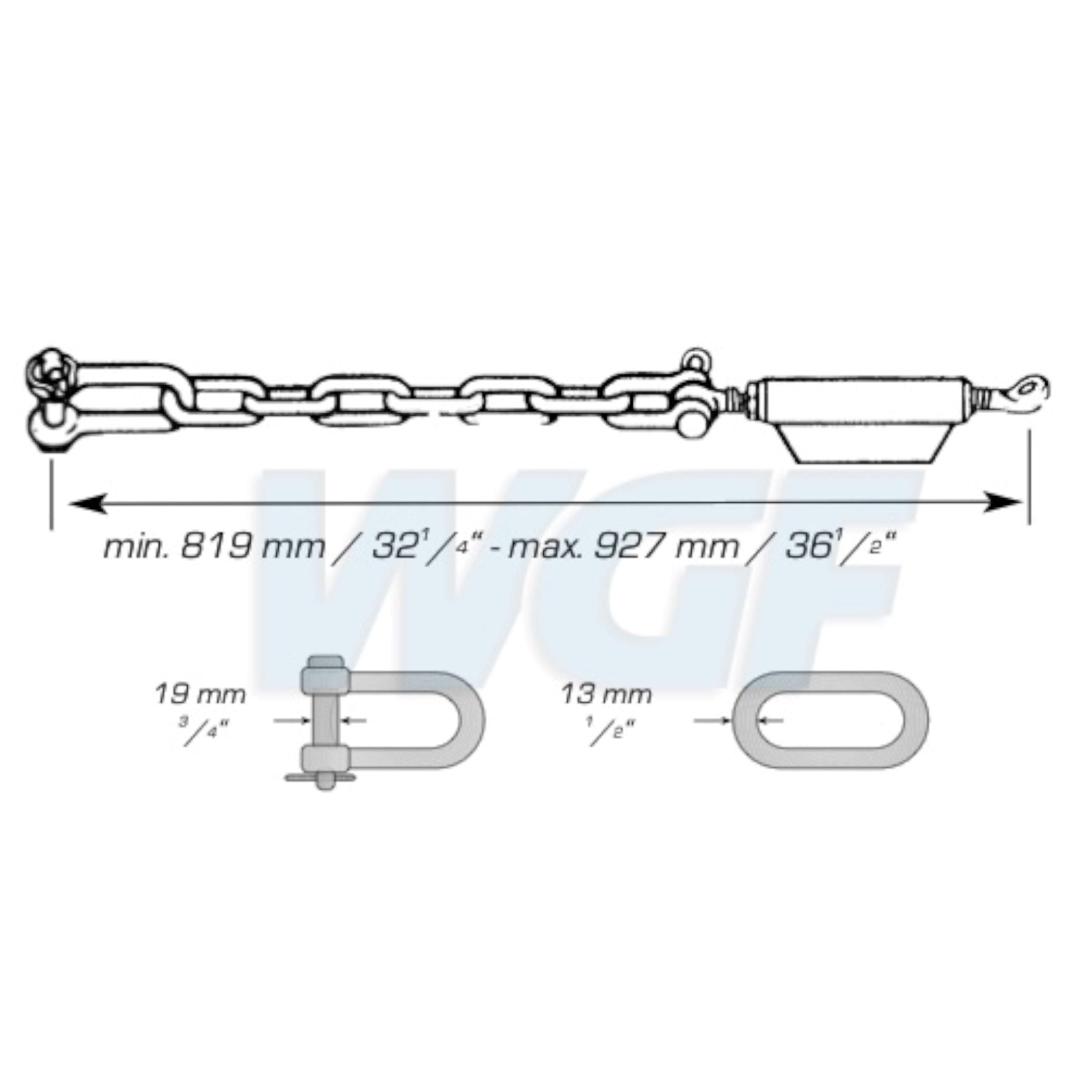 Stabilisatorkette 819-927mm Universal