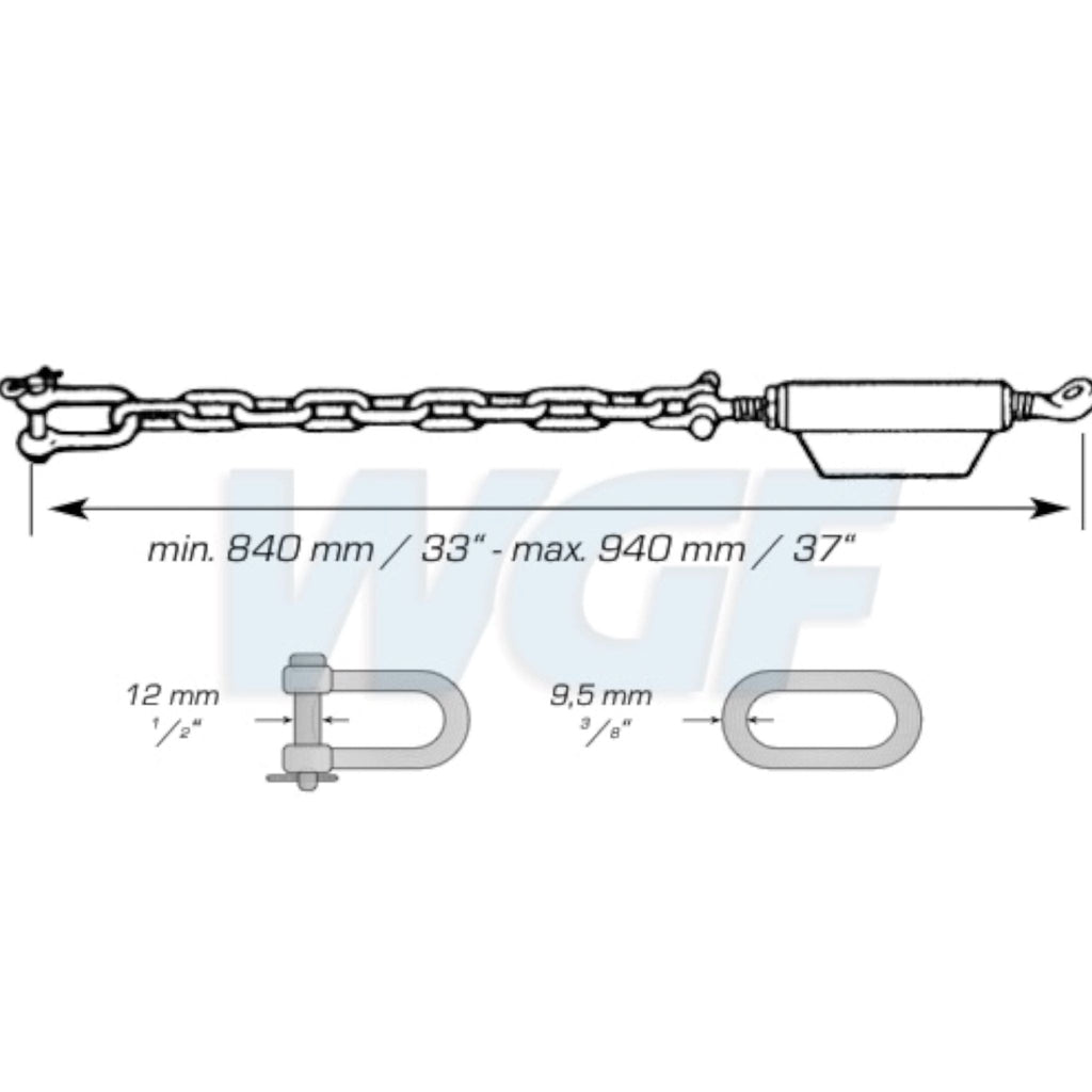 Stabilisatorkette 840-940mm Universal