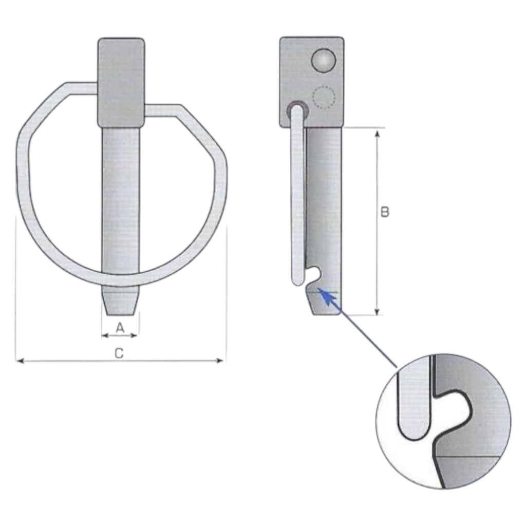 Sicherheits Klppstecker 11 x 55mm 1.300 N/mm²