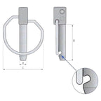 Sicherheits Klppstecker 11 x 55mm 1.300 N/mm²