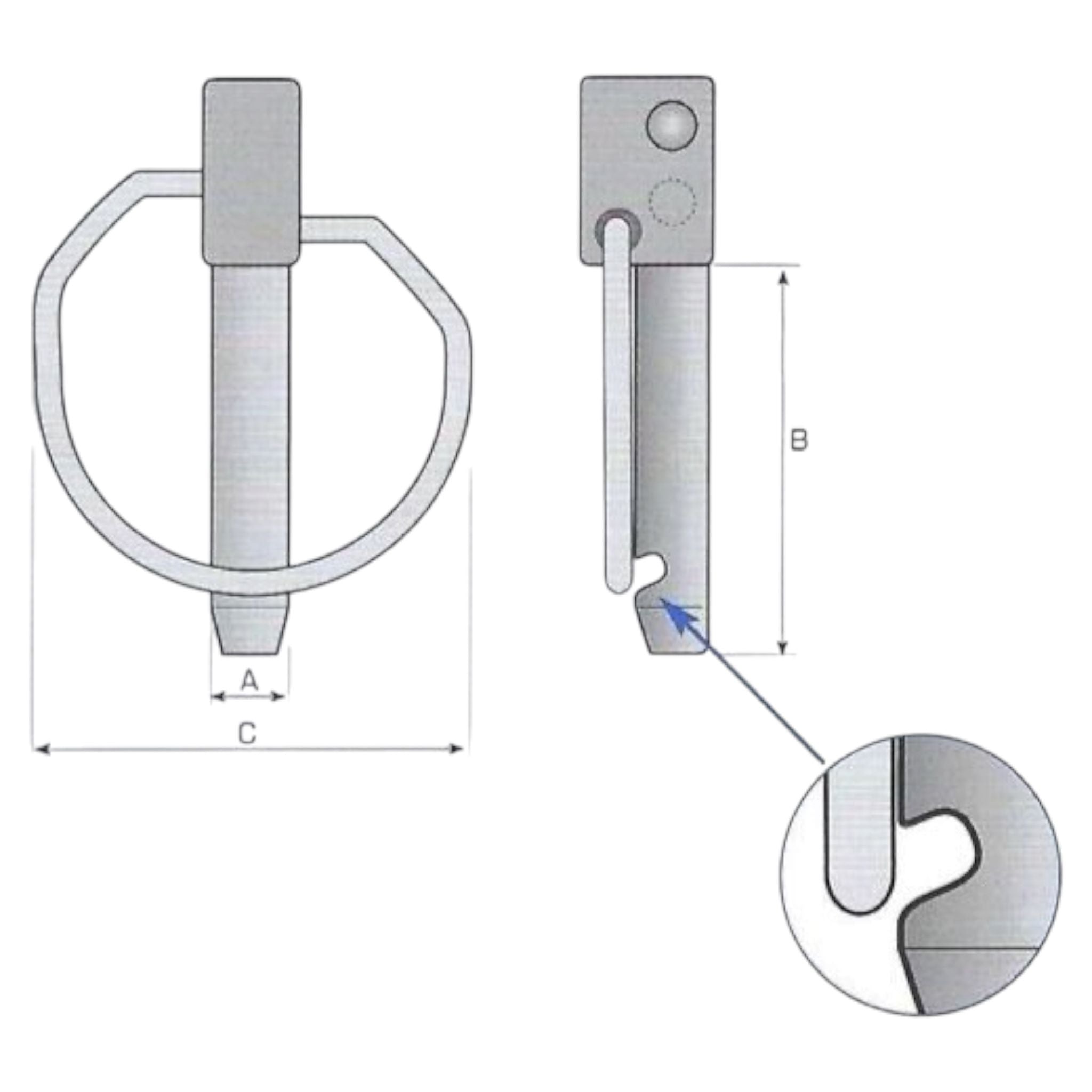 Sicherheits Klppstecker 11 x 55mm 1.300 N/mm²