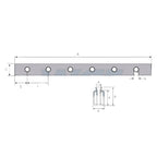 Zinkenträger für 7 Frontladerzinken 1200mm Länge