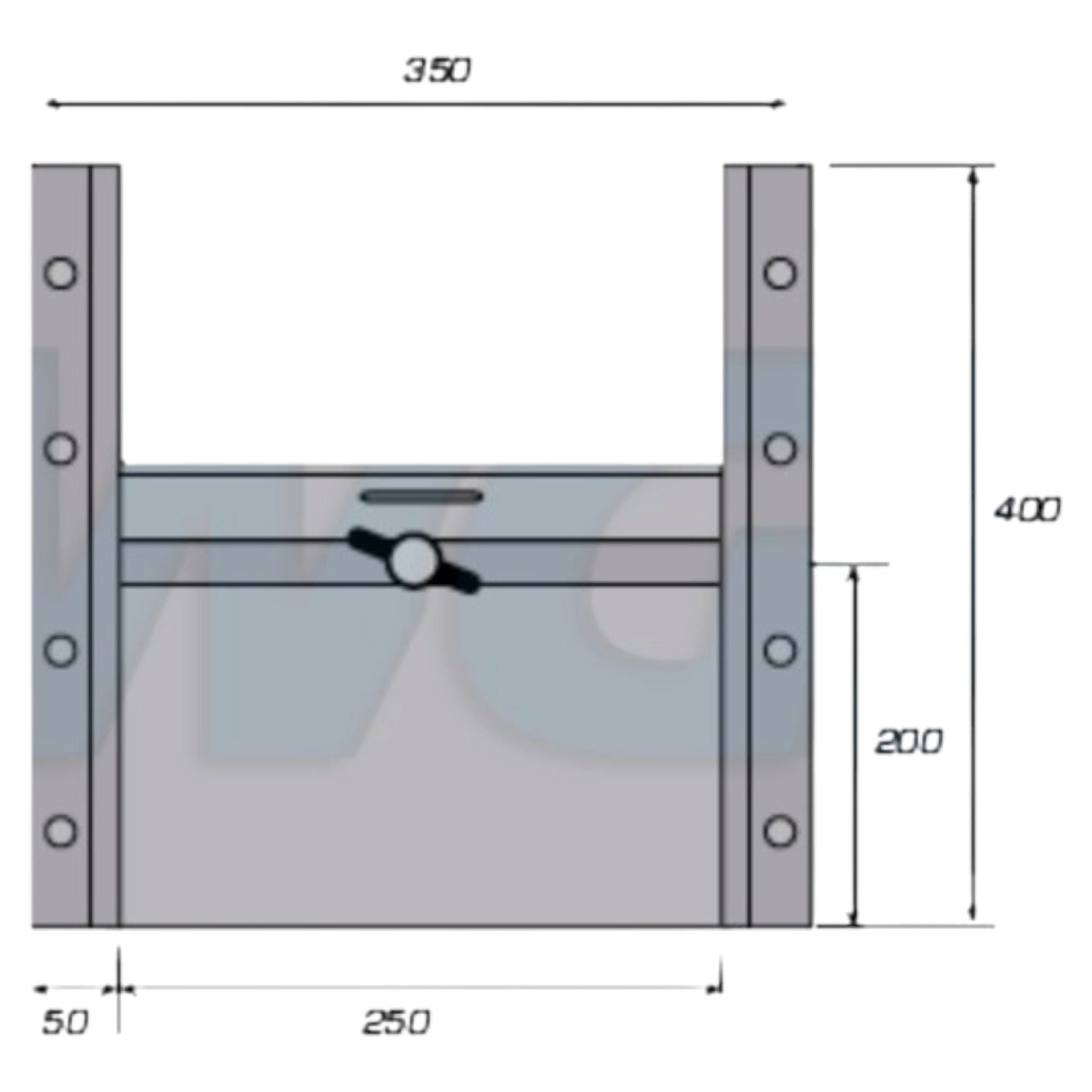Kornschieber für Anhänger – Ersatzteil, Breite 150/250mm