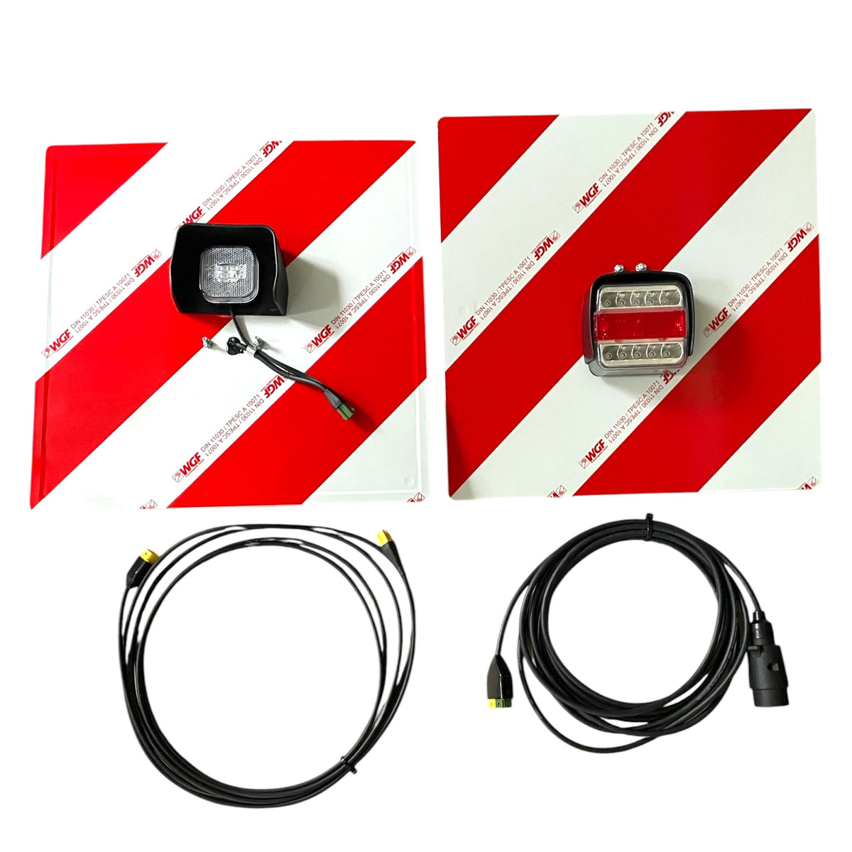 Warntafelsatz LED beidseitig beleuchtet mit DIN 11030 TPESC zur Festmontage