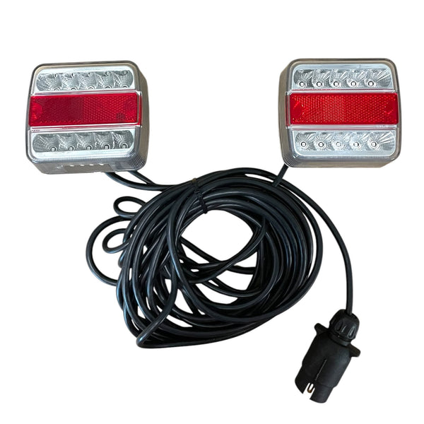Dreifunktions-Kabelleuchte LED ohne Schlagschutz, 2x LED-Leuchte, Hauptkabel 7,5m, Zwischenkabel 2,2m, WGF 2-fach Stecksystem