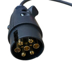 Dreifunktions-Kabelleuchte mit Schlagschutz, komplett verkabelt mit 7-poligem Stecker, Hauptkabel 7,5m, Zwischenkabel 2,2m