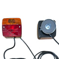 Dreifunktions-Kabelleuchte mit Magnethalterung, komplett verkabelt mit 7-poligem Stecker, Hauptkabel 7,5m, Zwischenkabel 2,2m