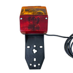 Dreifunktions-Kabelleuchte ohne Steckdose, mit Kennzeichenhalter, 2x Dreifunktionsleuchte (3-Kammer), 2x Dreieckreflektoren an Pendelhaltern, Hauptkabel 7,5m, Zwischenkabel 2,2m