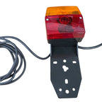 Dreifunktions-Kabelleuchte ohne Steckdose, mit Kennzeichenhalter, 2x Dreifunktionsleuchte (3-Kammer), 2x Dreieckreflektoren an Pendelhaltern, Hauptkabel 7,5m, Zwischenkabel 2,2m
