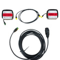 Dreifunktions-Kabelleuchte LED mit Schlagschutz, komplett verkabelt mit 7-poligem Stecker, Hauptkabel 7,5m, Zwischenkabel 2,2m