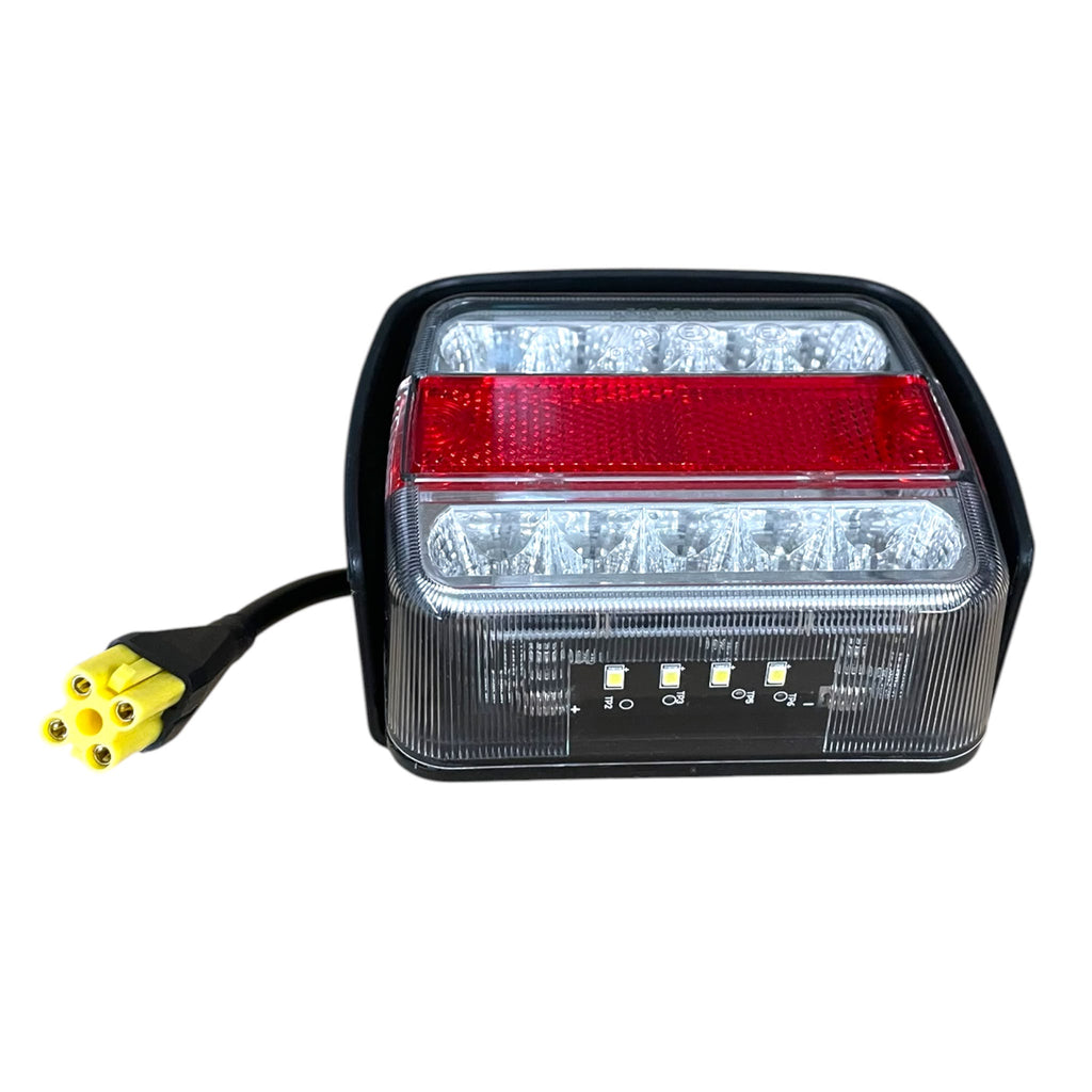 Dreifunktions-Kabelleuchte LED mit Schlagschutz, komplett verkabelt mit 7-poligem Stecker, Hauptkabel 7,5m, Zwischenkabel 2,2m