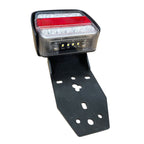Dreifunktions-Kabelleuchte LED mit Schlagschutzgehäuse, mit Kennzeichenhalter, 2x LED-Kammerleuchte, 2x Dreieckreflektoren an Pendelhaltern, Hauptkabel 7,5m, Zwischenkabel 2,2m
